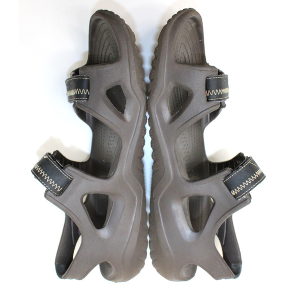 Men’s Strap Rubber Hiking Iconic Crocs Comfort Sandals Brown Men\'s Size 12 main image 4